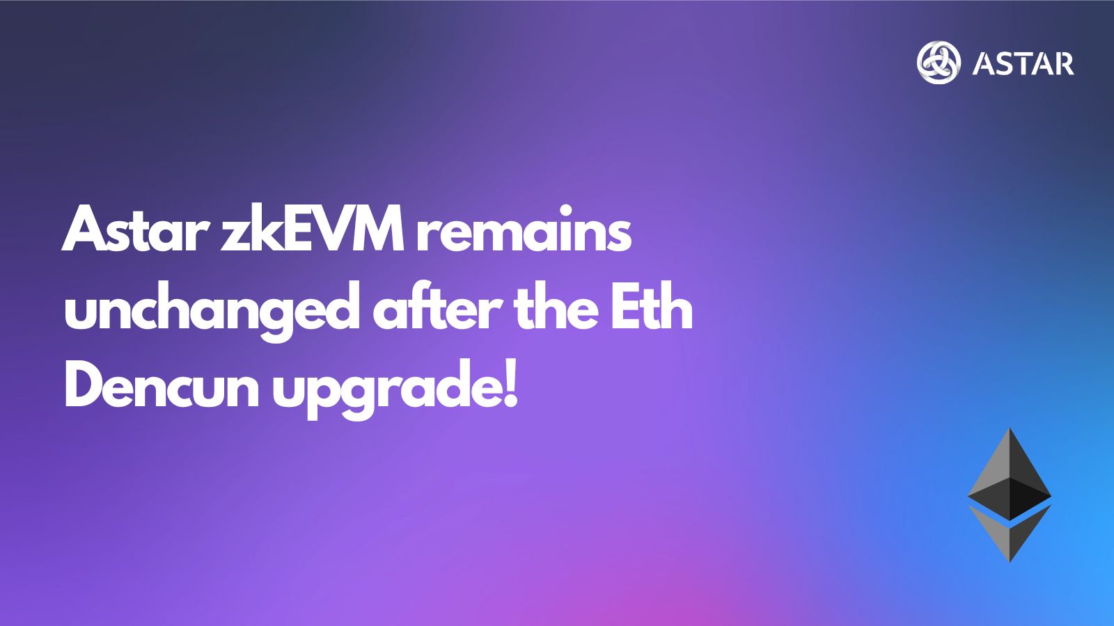 Astar zkEVM welcomes the Ethereum Dencun upgrade